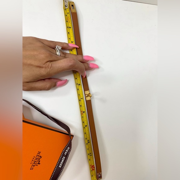 Hermes Mini Kelly Double Tour Bracelet Swift Gold GHW T1 - Picture 8 of 11